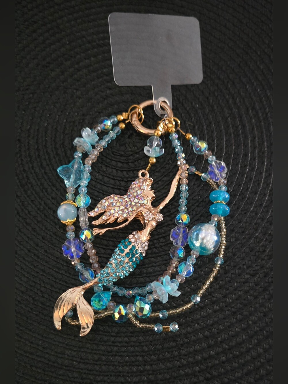 Mermaid Beaded Bag Charm Keychain phone charm
